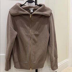 Women's Taupe Ribbed Jacket